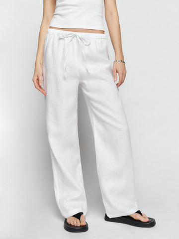 petites olina linen pant
