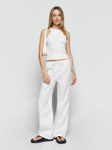 petites olina linen pant