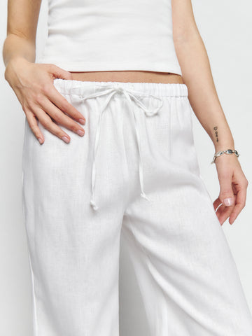 petites olina linen pant