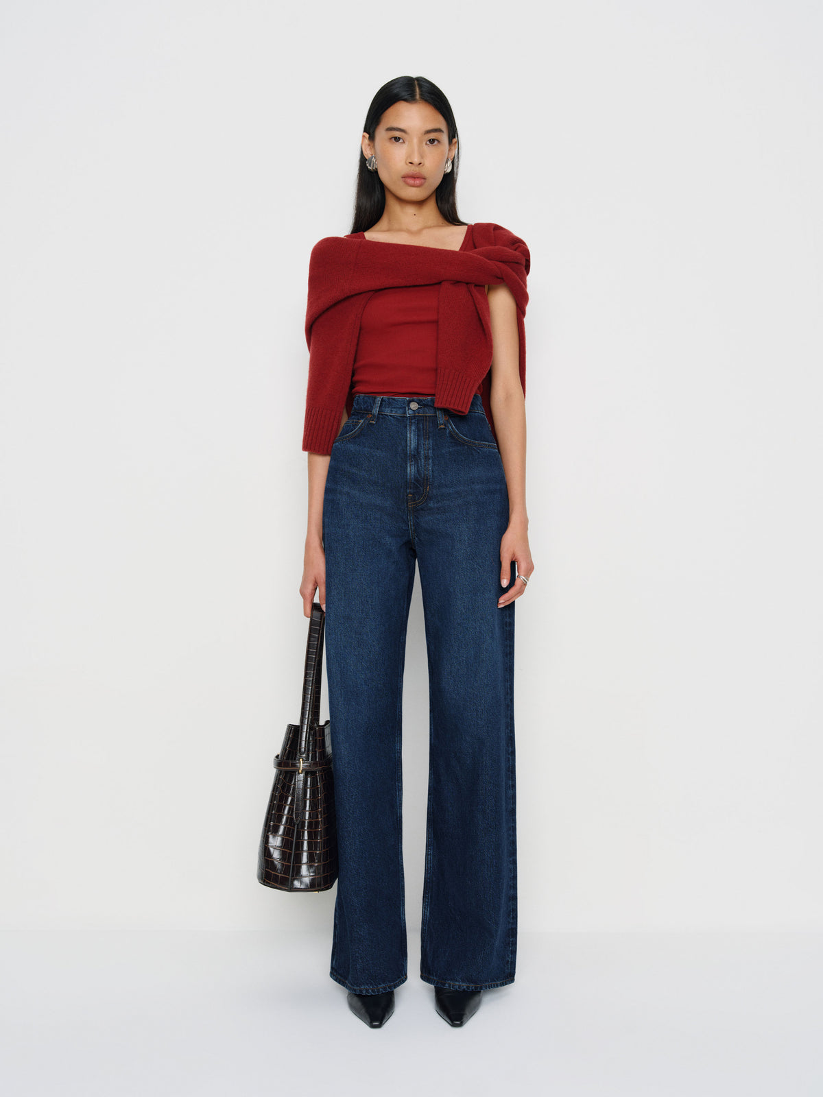cary high rise slouchy wide leg jeans
