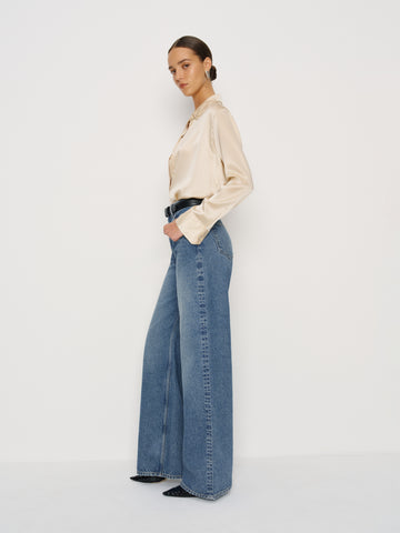 cary high rise slouchy wide leg jeans
