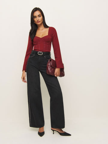cary high rise slouchy wide leg jeans