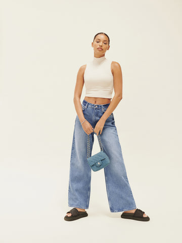 wilder high rise wide leg cropped jeans