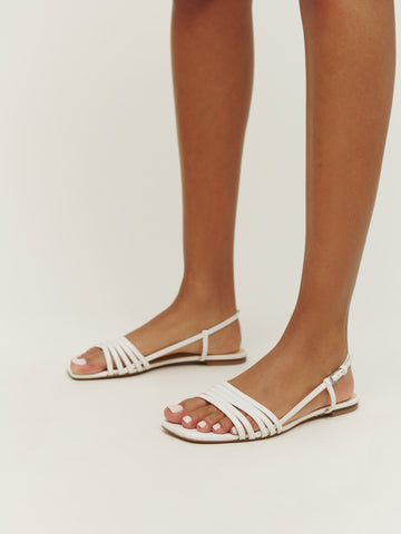 millie lattice flat sandal
