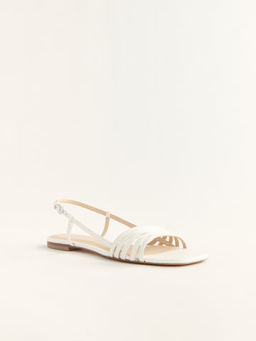 millie lattice flat sandal