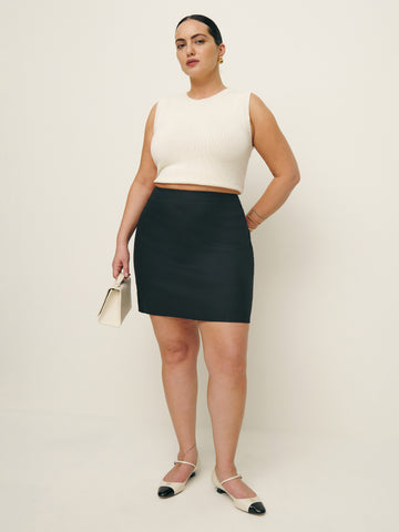 veranda linen skirt es