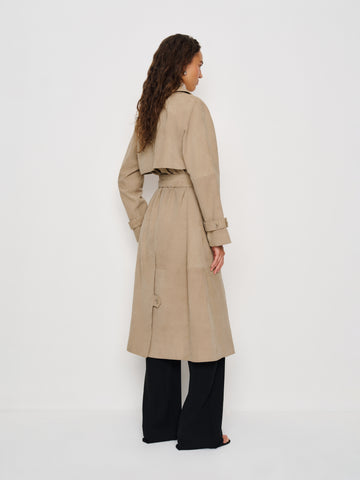 veda ashland leather trench