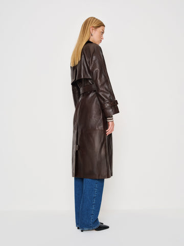 veda ashland leather trench