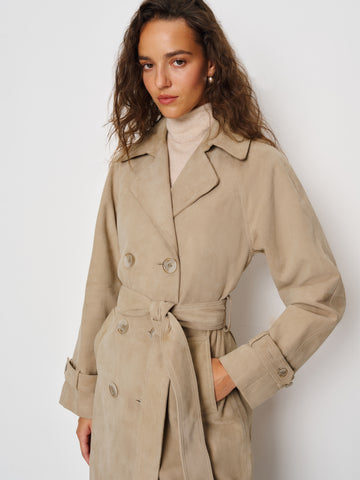 veda ashland leather trench