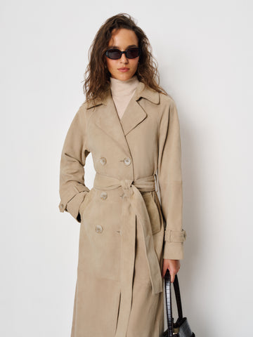 veda ashland leather trench