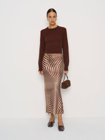 petites layla silk skirt