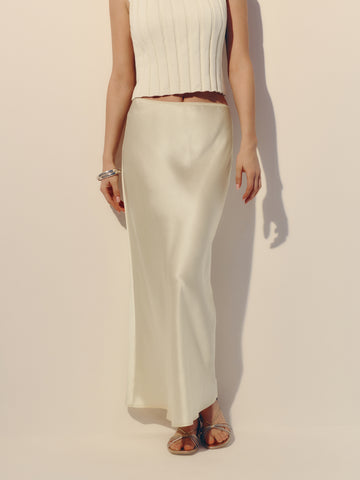 petites layla silk skirt