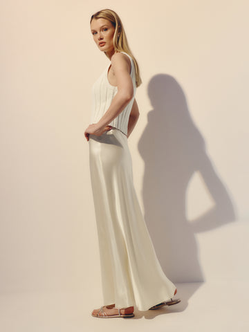 petites layla silk skirt