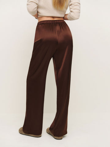 petites olina silk pant