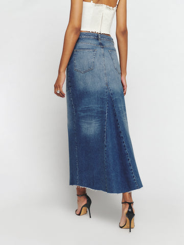 tazz maxi denim skirt