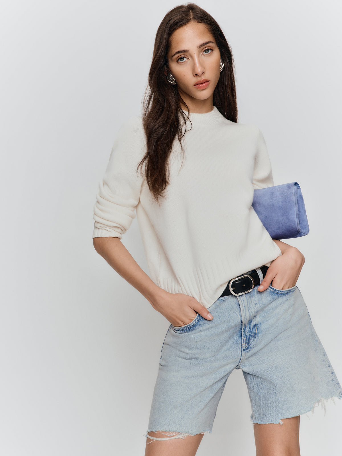 raye mid rise 6” relaxed jean shorts