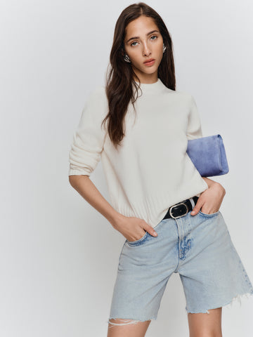 raye mid rise 6” relaxed jean shorts