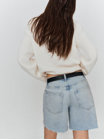 raye mid rise 6” relaxed jean shorts