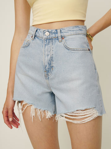 wilder high rise relaxed jean shorts