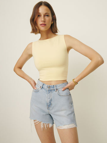 wilder high rise relaxed jean shorts