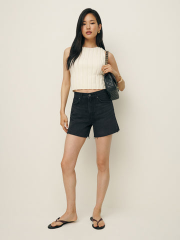 wilder high rise relaxed jean shorts