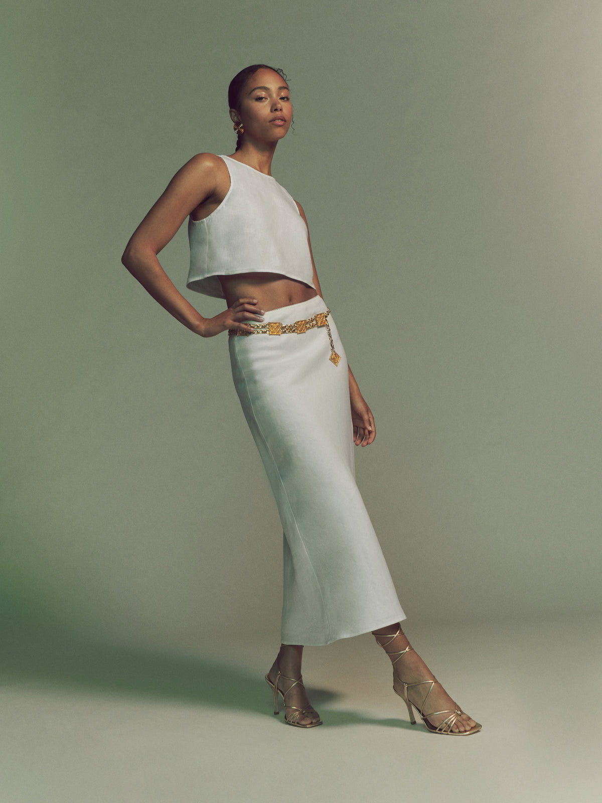 petites layla linen skirt