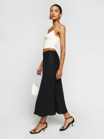 petites layla linen skirt