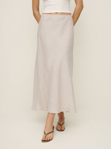 petites layla linen skirt