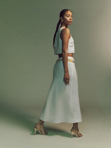 petites layla linen skirt