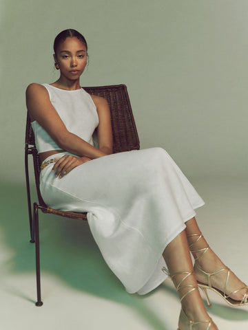 petites layla linen skirt