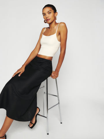 petites layla linen skirt