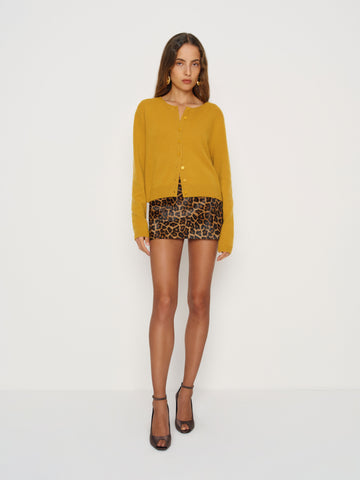 clara cashmere crew cardigan