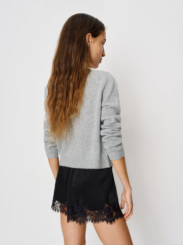 clara cashmere crew cardigan