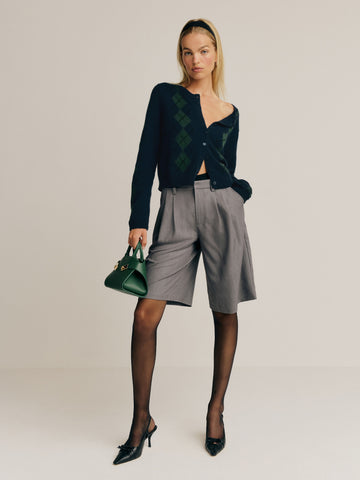 clara cashmere crew cardigan