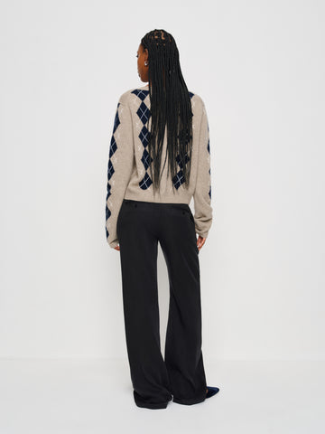 clara cashmere crew cardigan