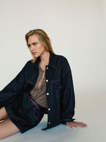 brooks oversized denim jacket