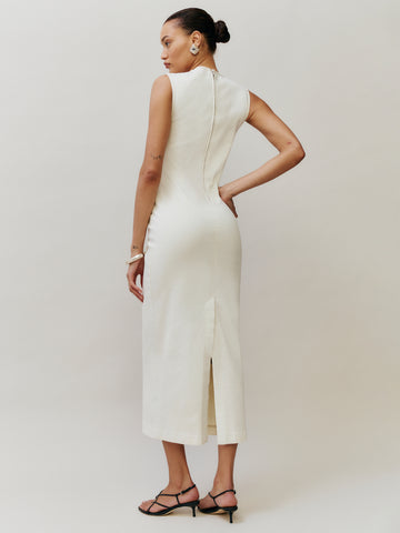 kendi denim midi dress