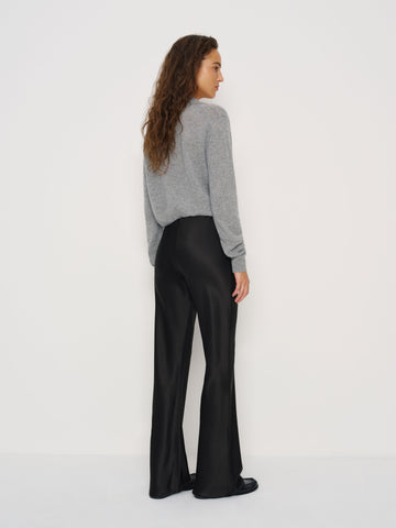 gale satin mid rise bias pant