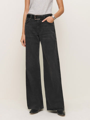 cary low rise slouchy wide leg jeans