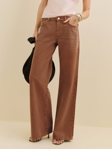 cary low rise slouchy wide leg jeans