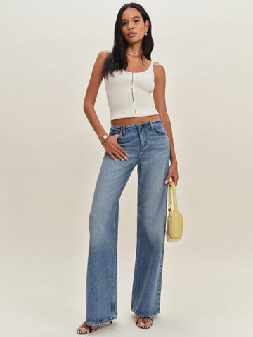 cary low rise slouchy wide leg jeans