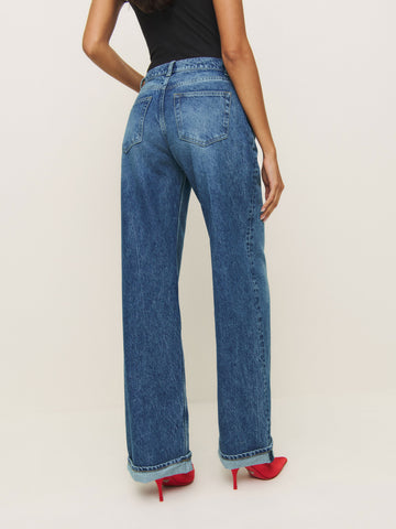 cary low rise slouchy wide leg jeans