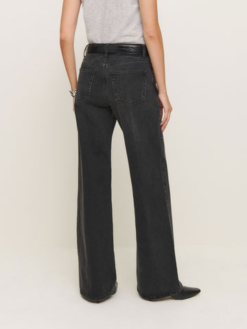 cary low rise slouchy wide leg jeans