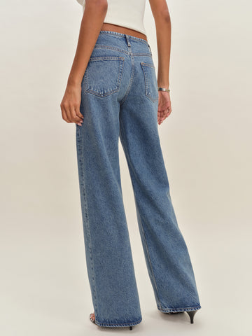 cary low rise slouchy wide leg jeans