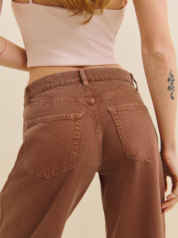 cary low rise slouchy wide leg jeans