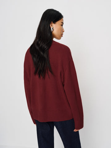 jadey cashmere oversized v-neck sweater