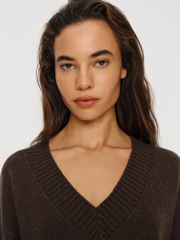 jadey cashmere oversized v-neck sweater
