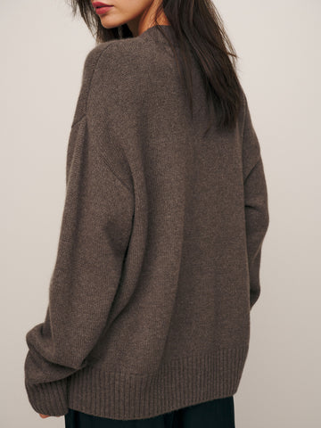 jadey cashmere oversized v-neck sweater