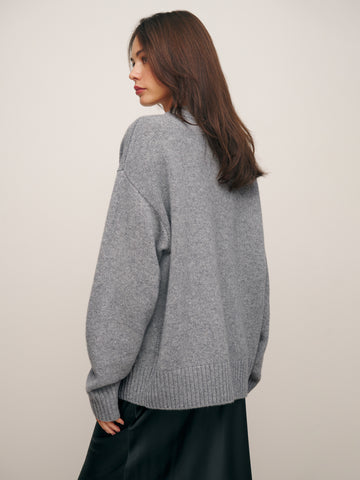 jadey cashmere oversized v-neck sweater