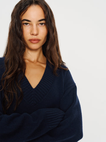 jadey cashmere oversized v-neck sweater